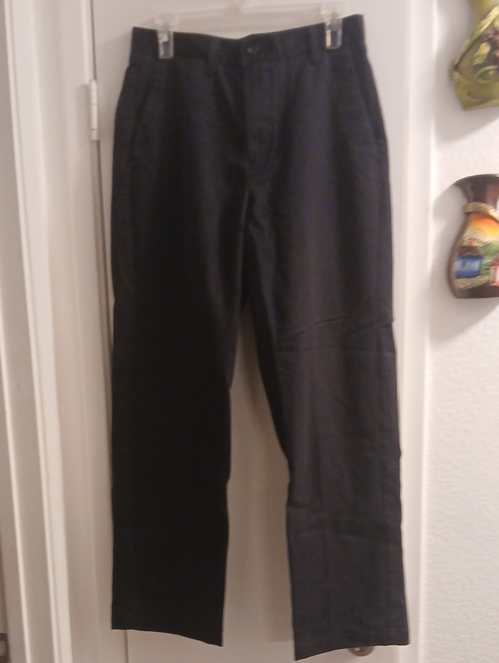 Men's Black Straight-Leg Pants - Classic Everyday Trousers 30 X 32 Black